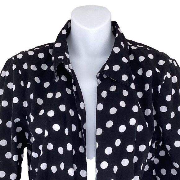 Christopher & Banks polka dot cotton blouse medium. 0211 - Picture 7 of 9